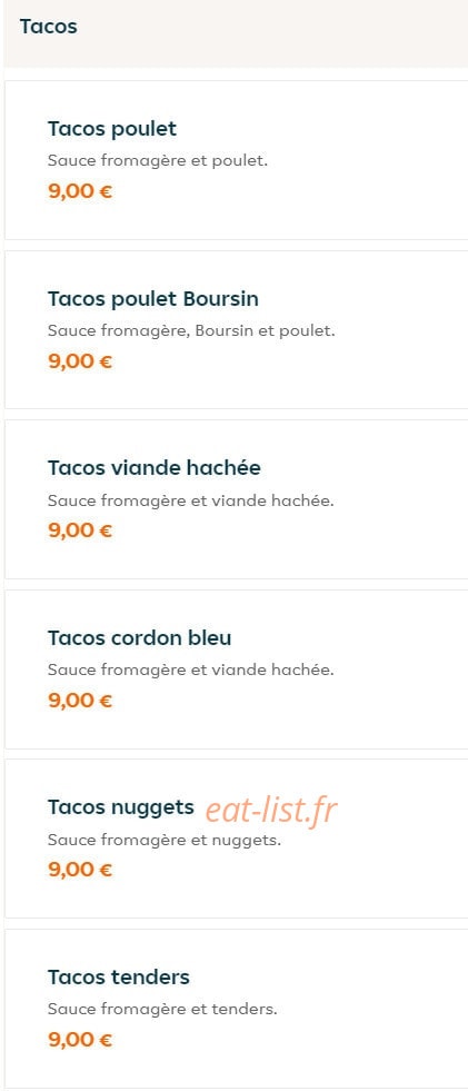 Brive food — carte page 4