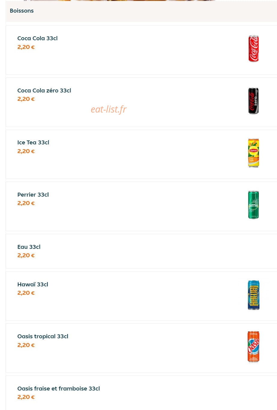 Brive food — carte page 8