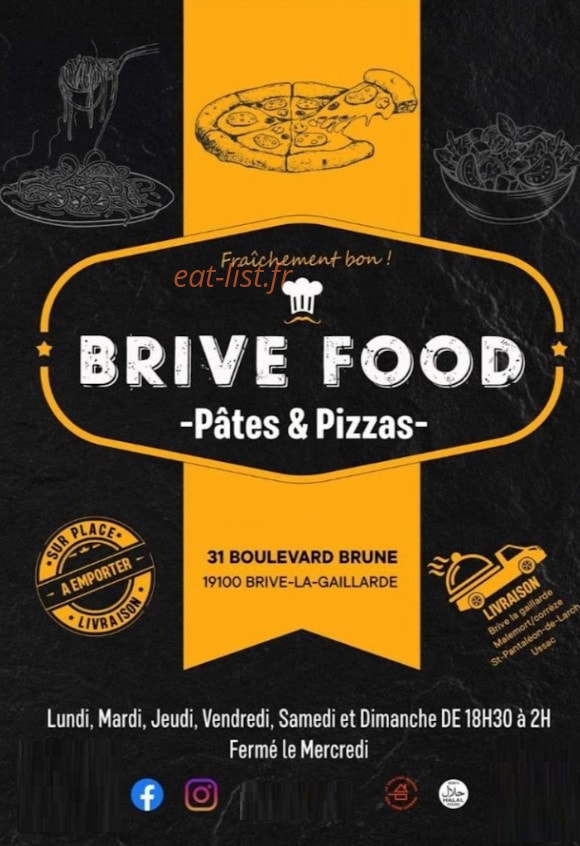 Brive food — carte page 1
