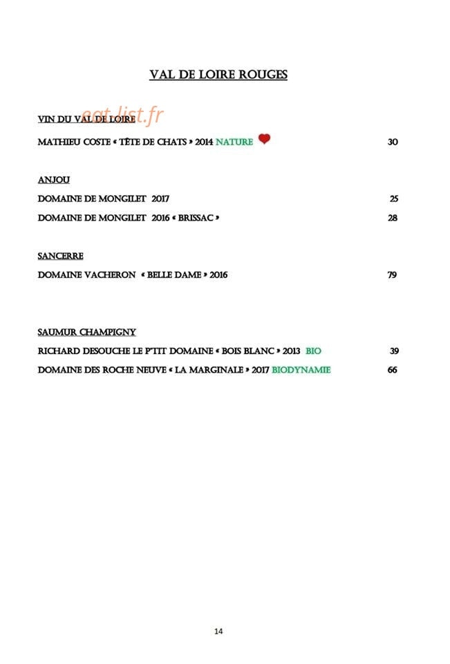 Chez Paulo — carte page 13