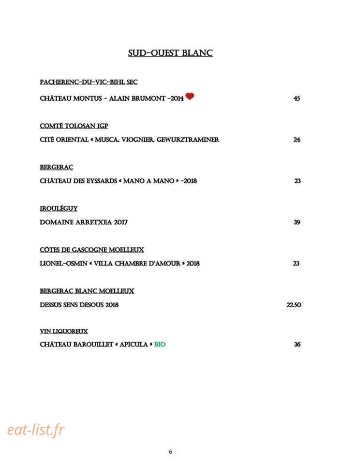 Chez Paulo — carte page 6