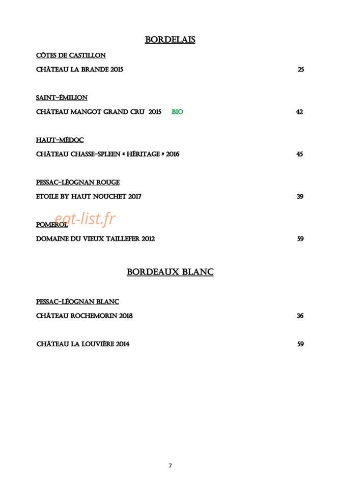 Chez Paulo — carte page 7