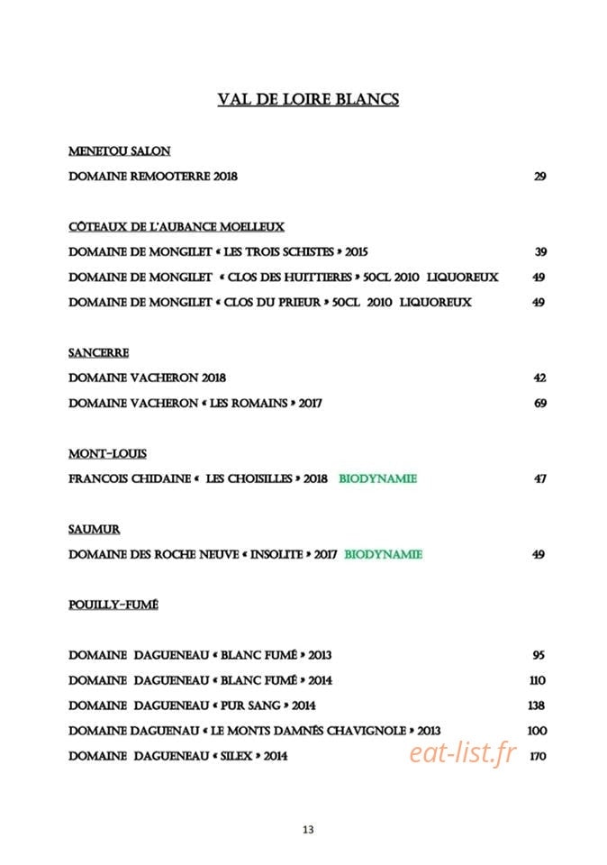 Chez Paulo — carte page 12