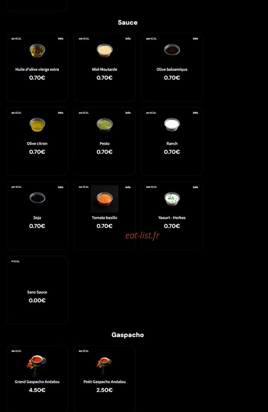 Eat Salad — carte page 2