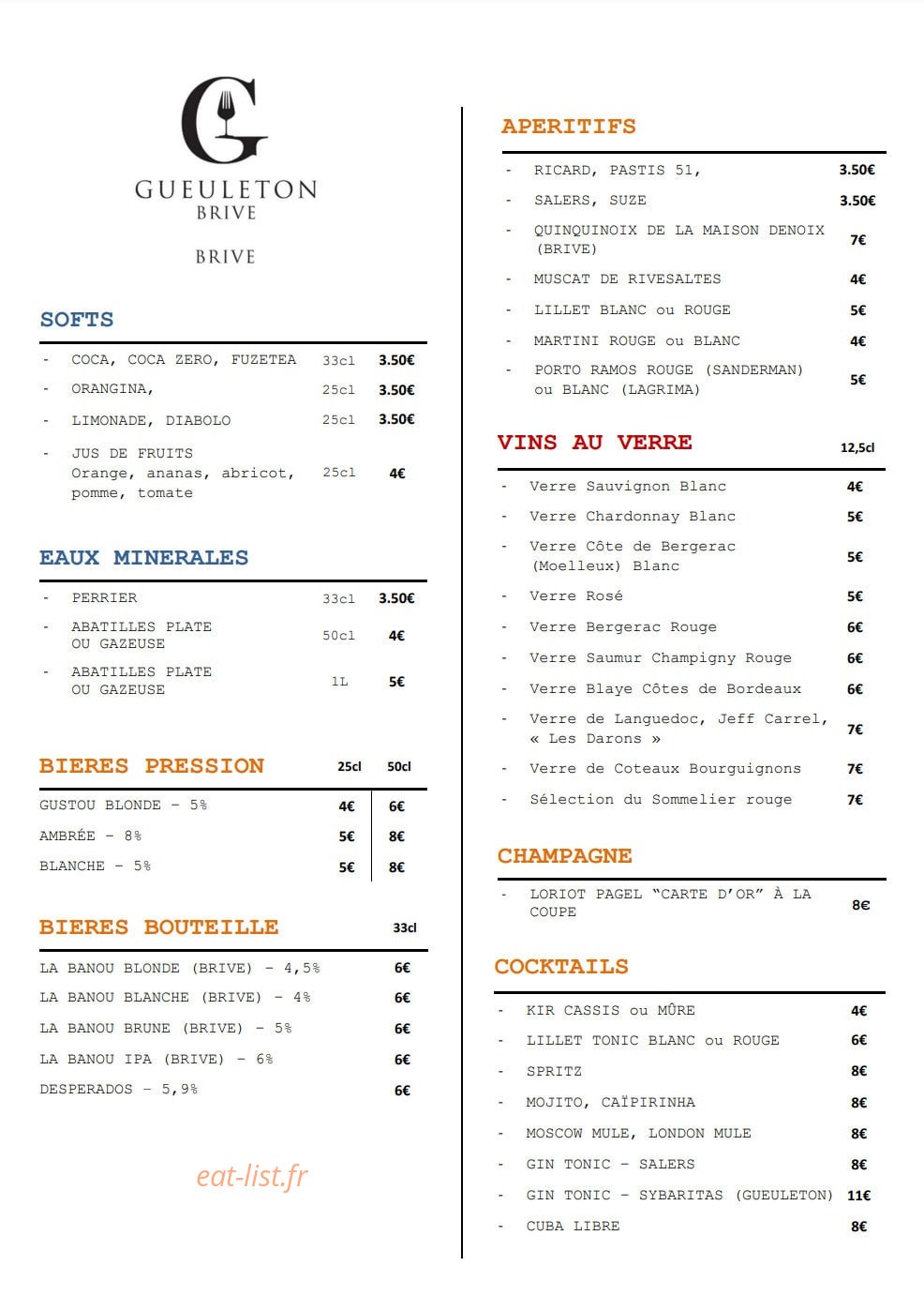 Gueuleton — carte page 7