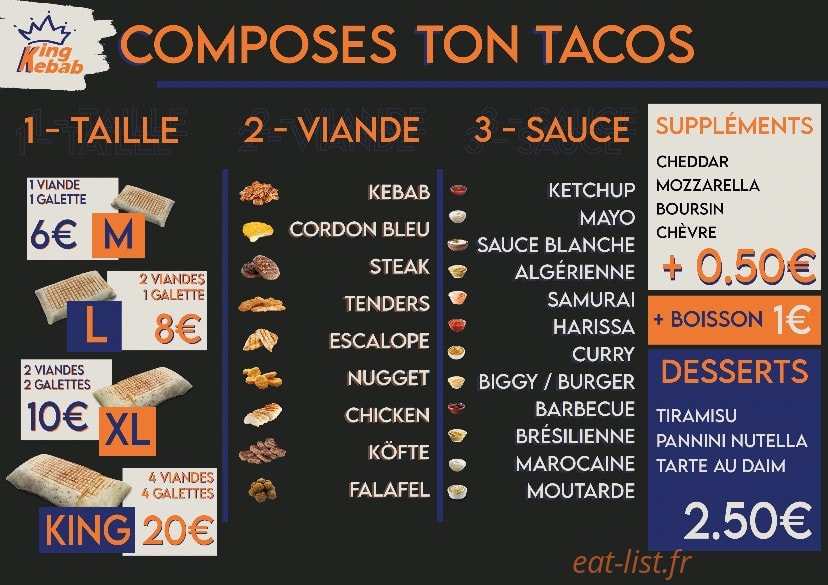 King Kebab — carte page 2