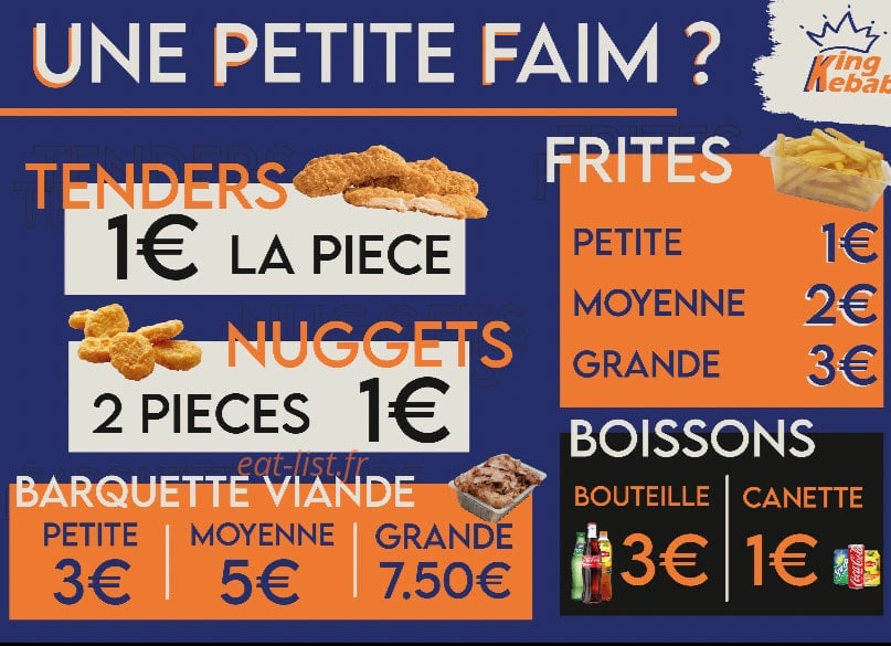 King Kebab — carte page 3