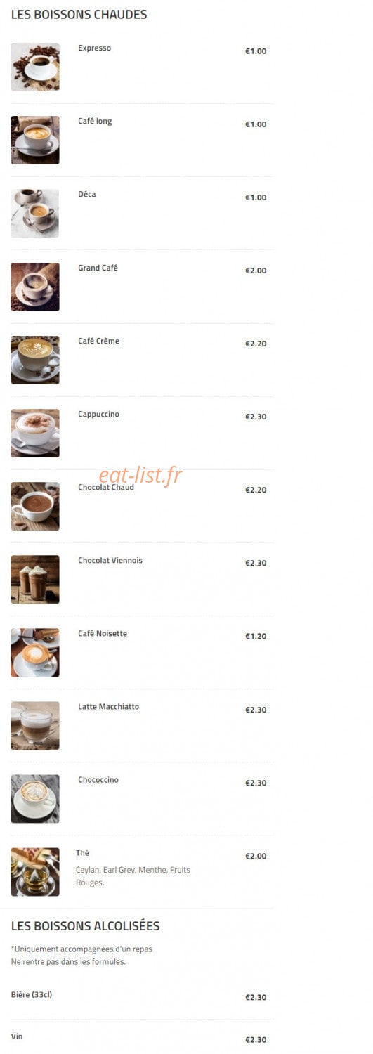 L’Instant Lunch Café — carte page 7