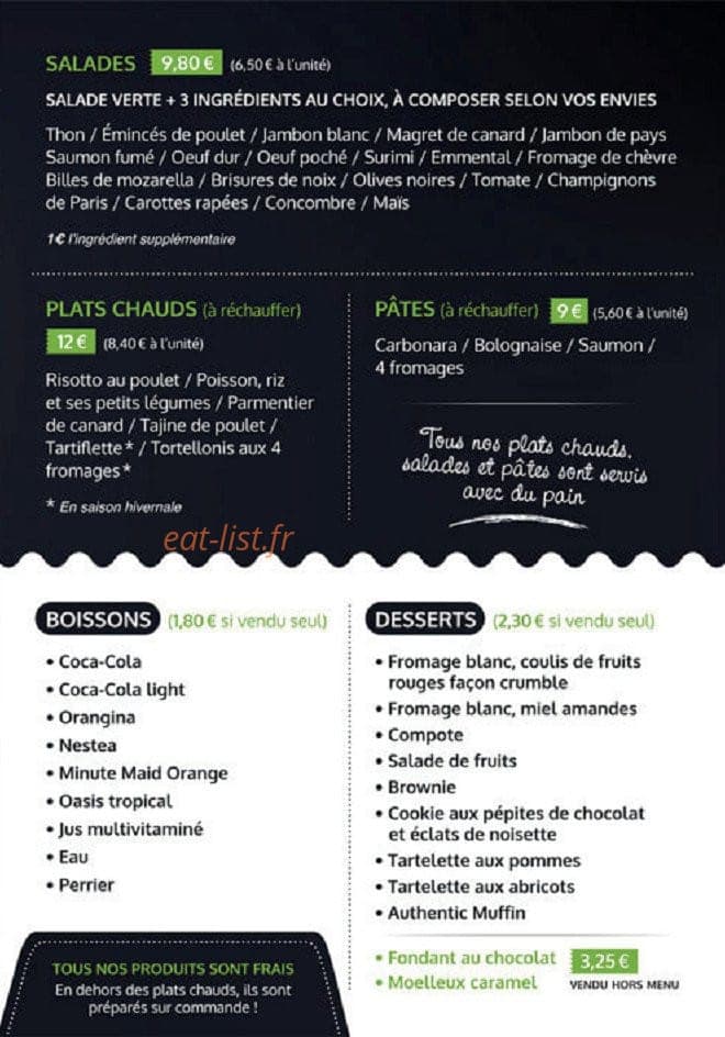 L'Instant Lunch Café — carte page 3
