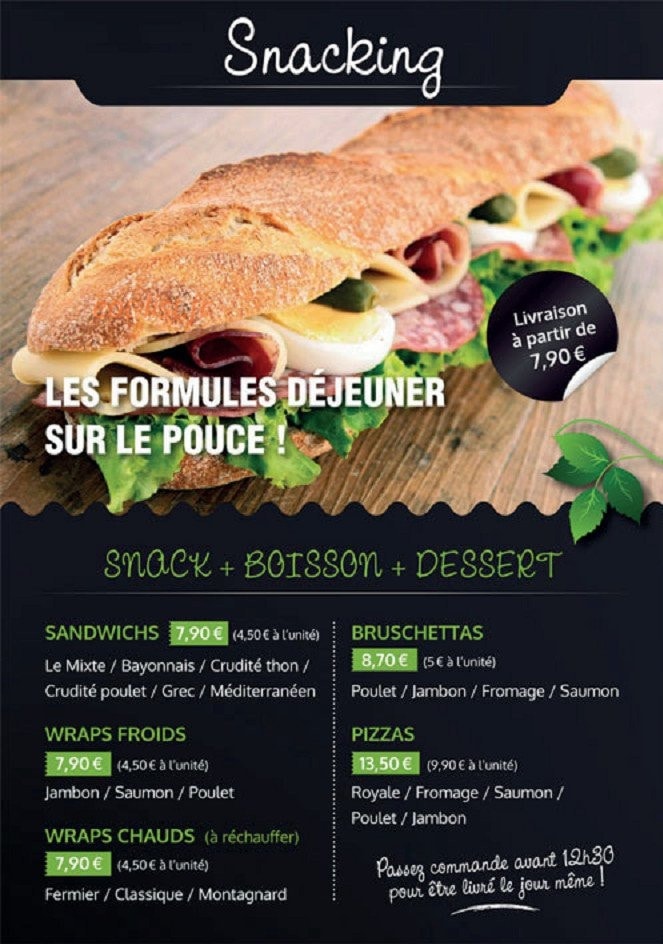L'Instant Lunch Café — carte page 2