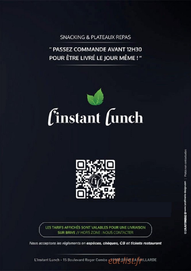 L'Instant Lunch Café — carte page 8