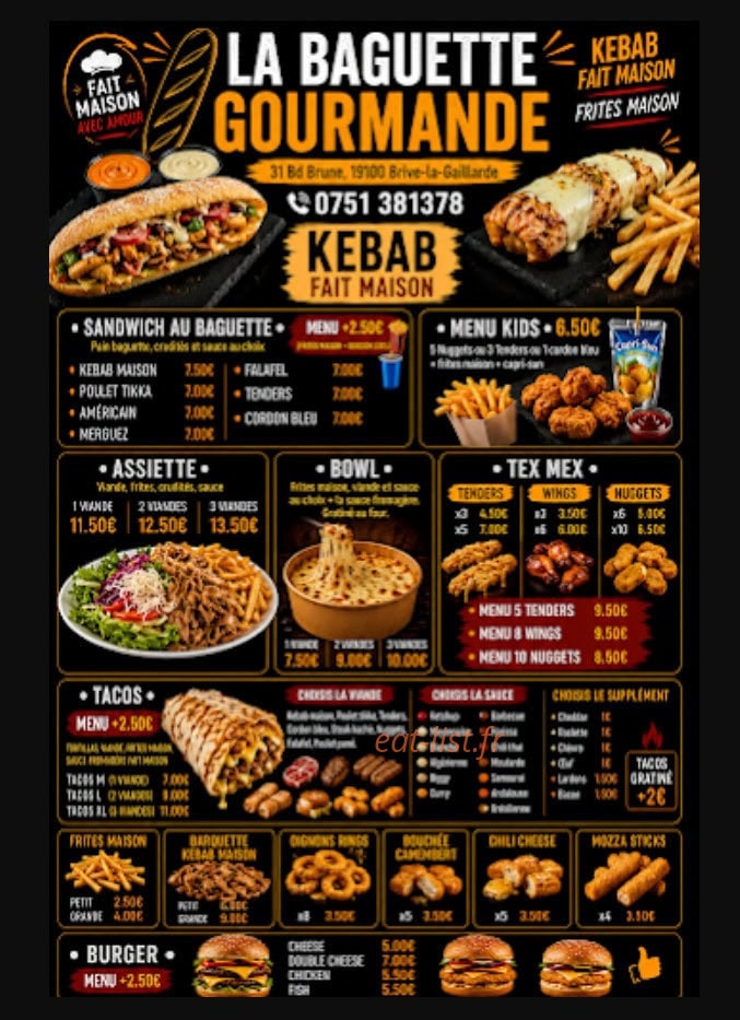 La baguette gourmande — carte page 1