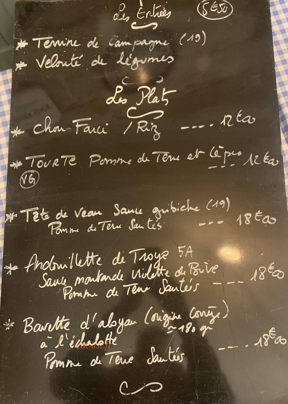 La petite cantine — carte page 1