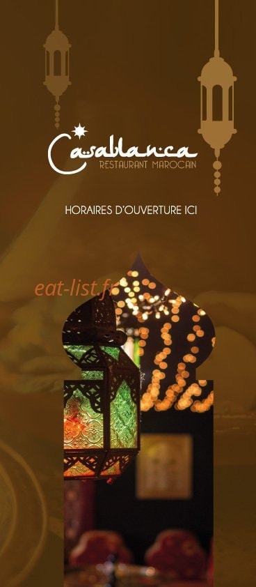 Le Casablanca — carte page 1