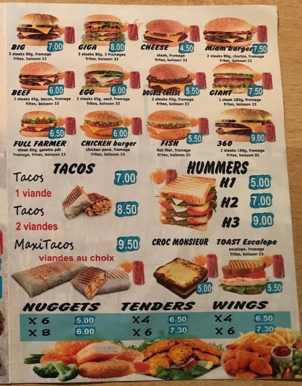 Le Miam's — carte page 3