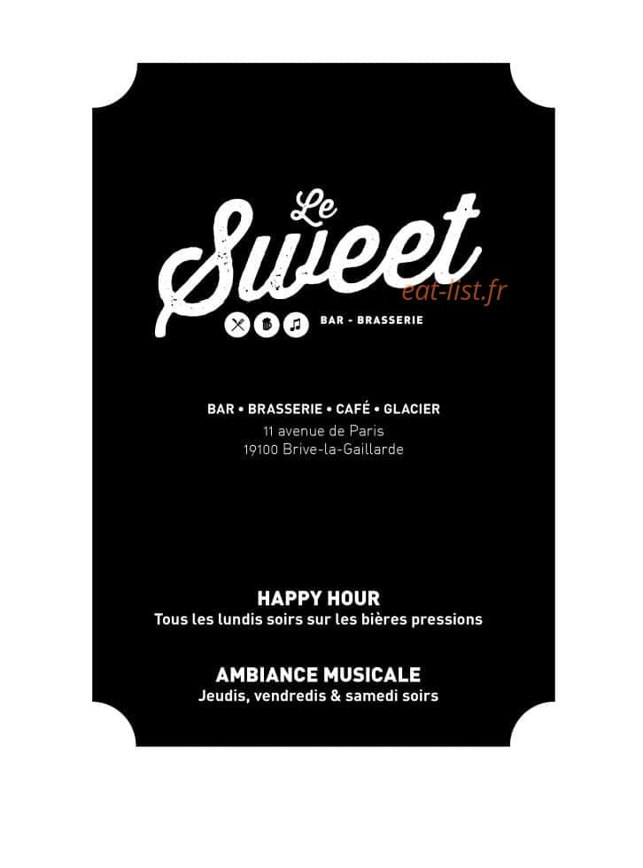 Le Sweet — carte page 1