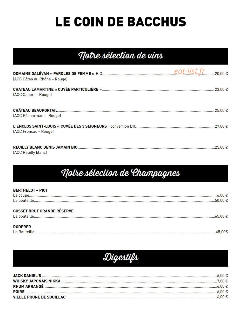 Le Sweet — carte page 6