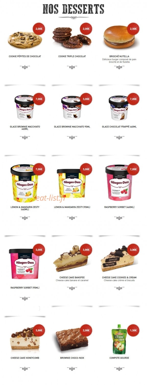 Mythic burger — carte page 10