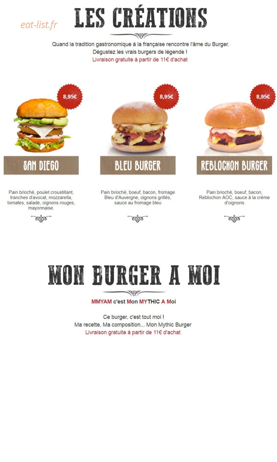 Mythic burger — carte page 6