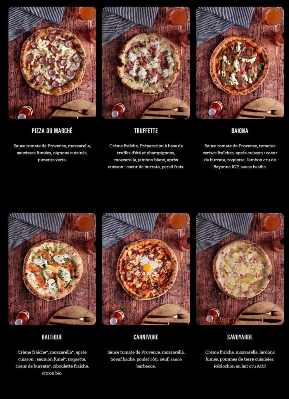 Pizza Cosy — carte page 1