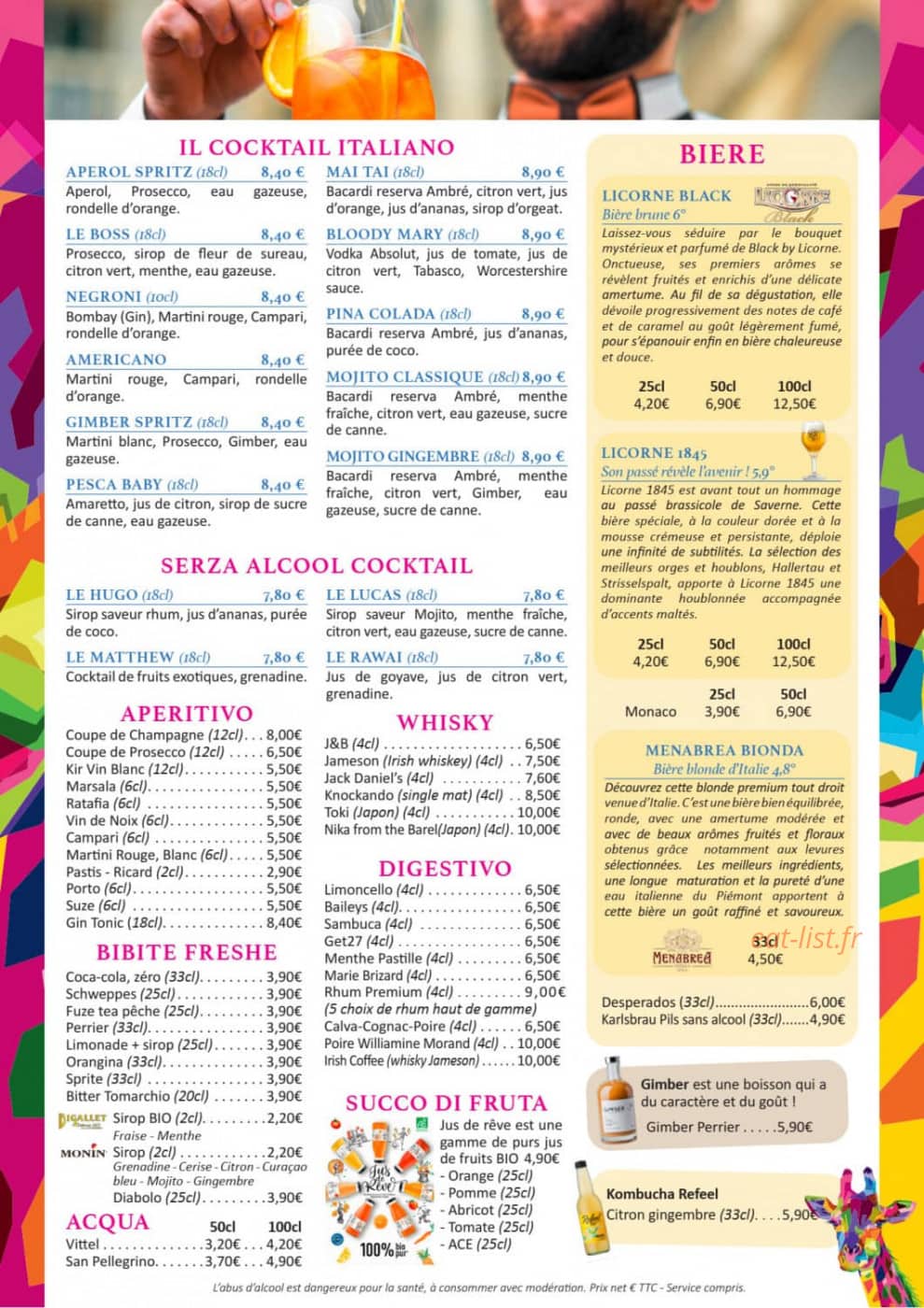 Rosi Trattoria — carte page 3
