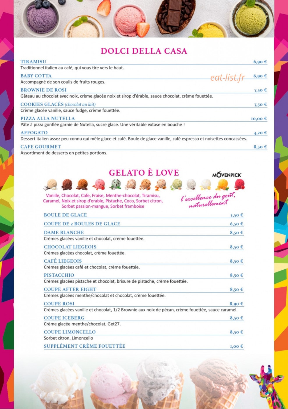 Rosi Trattoria — carte page 6
