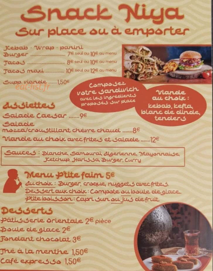 Snack Niya — carte page 2