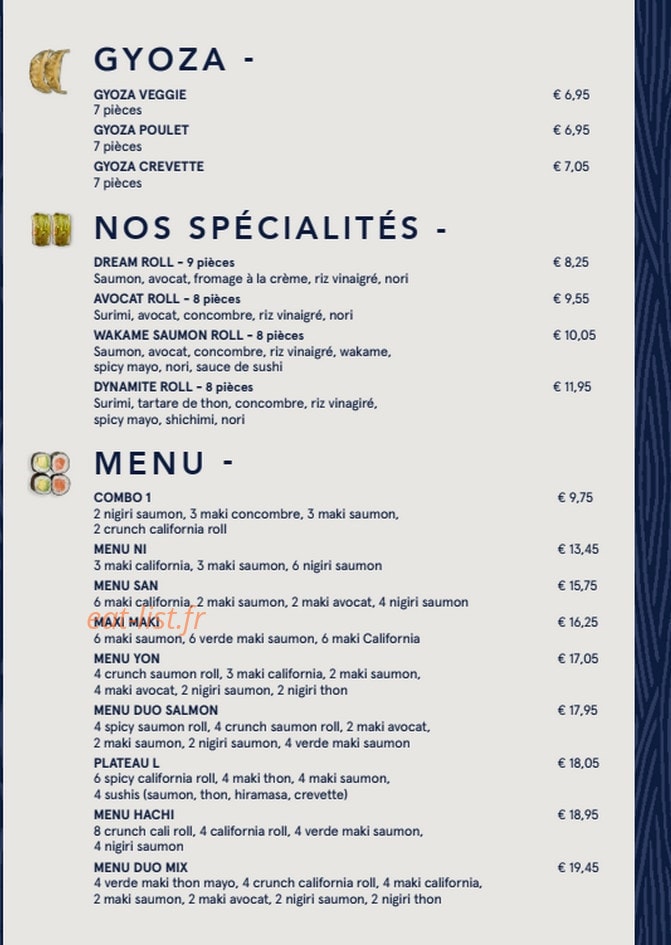 Sushi Daily — carte page 4