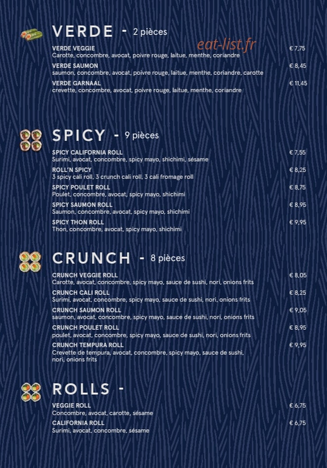 Sushi Daily — carte page 3