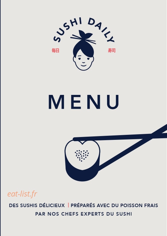 Sushi Daily — carte page 1