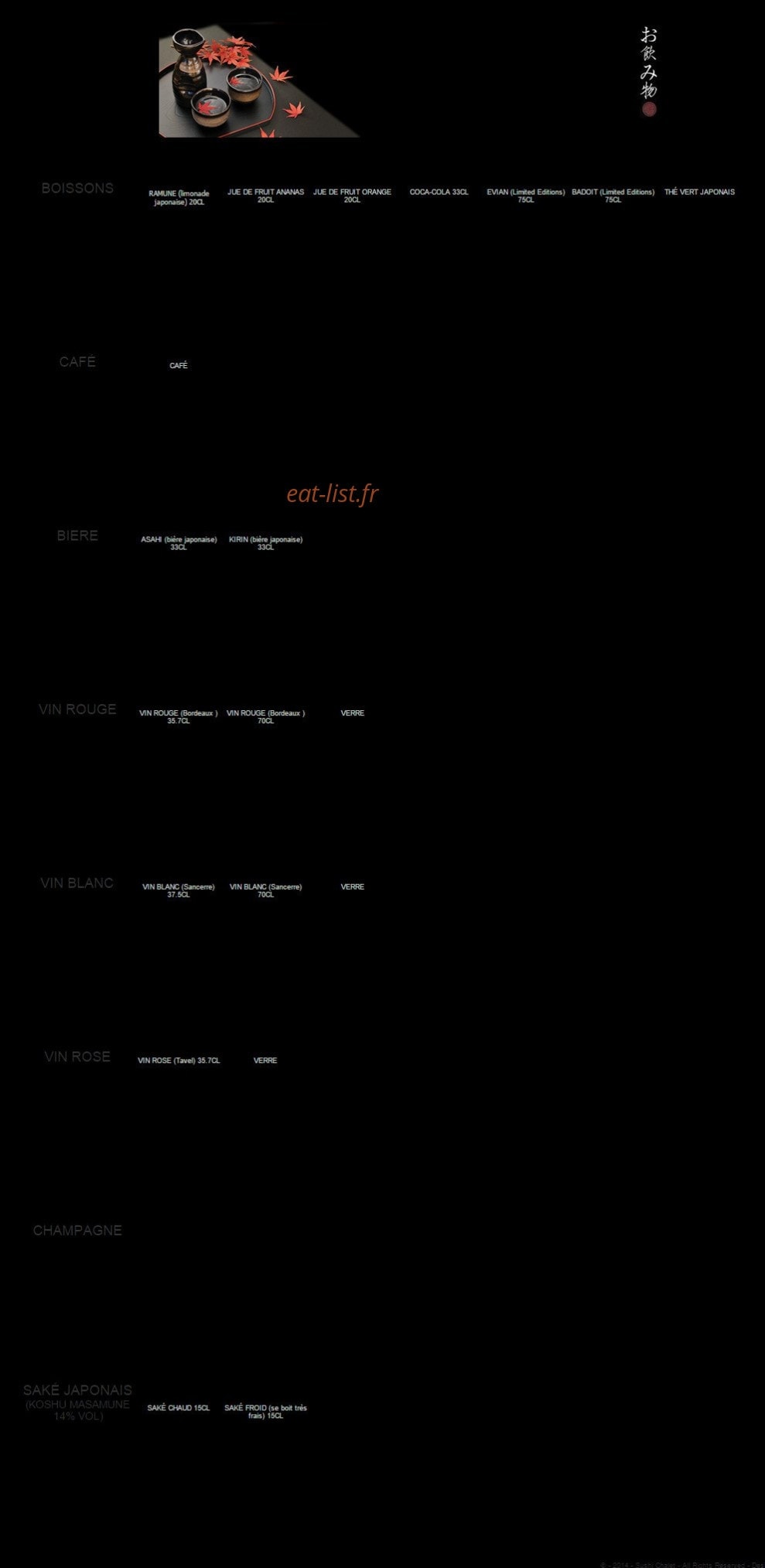 Sushichalet — carte page 10