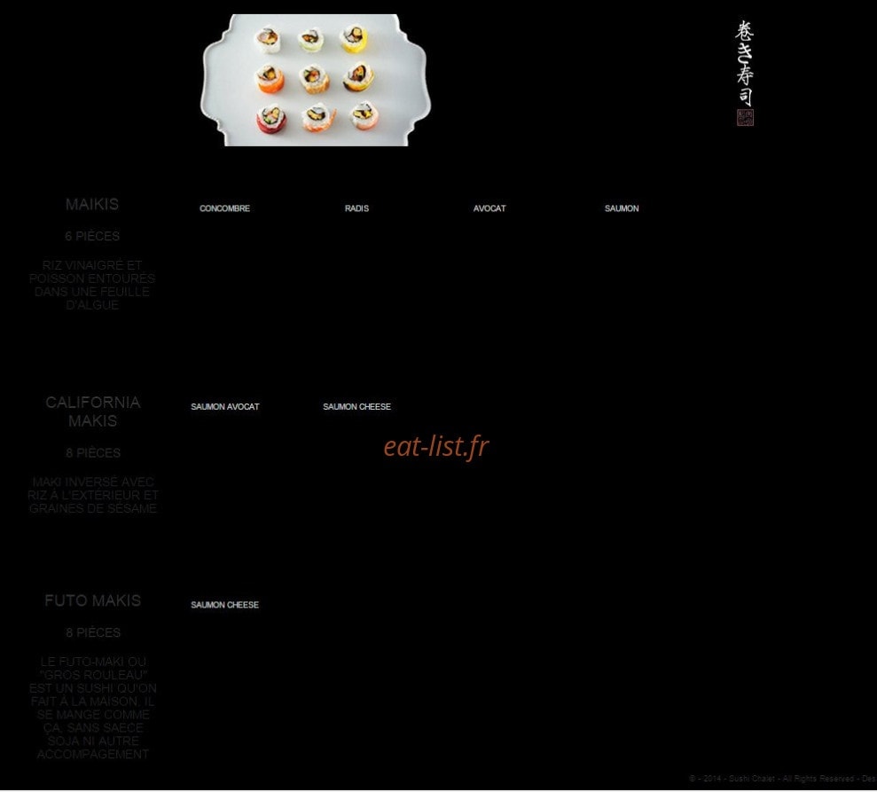 Sushichalet — carte page 4