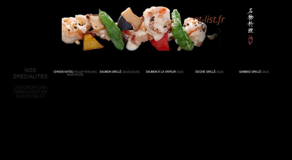 Sushichalet — carte page 3