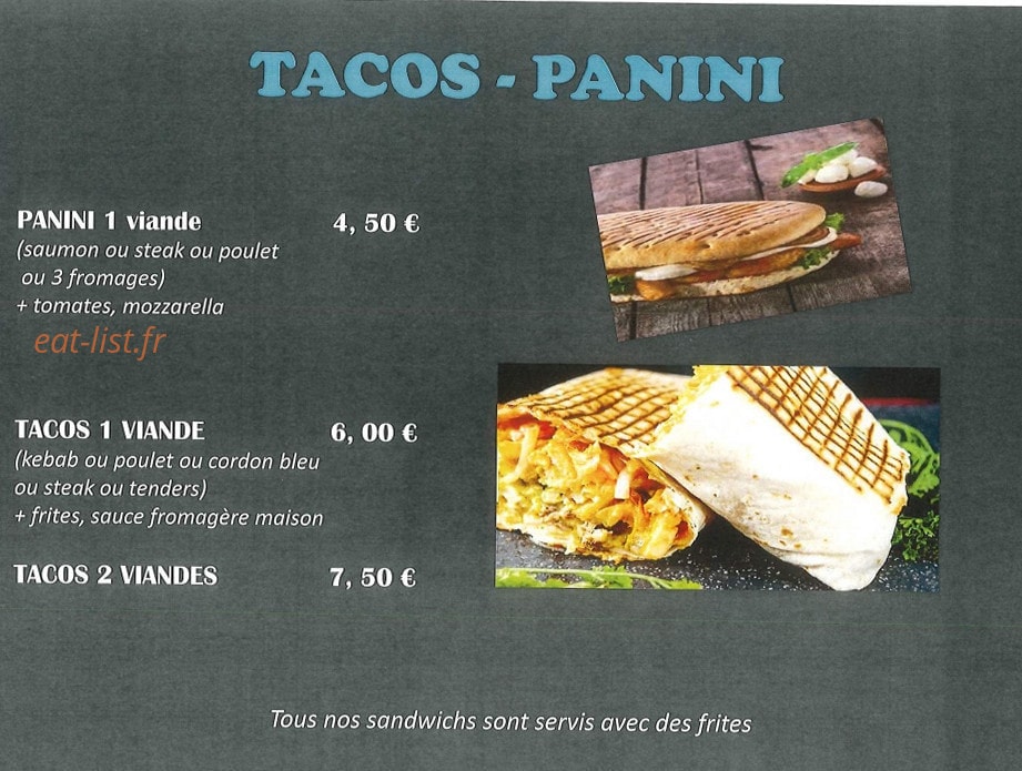 Tasty — carte page 1