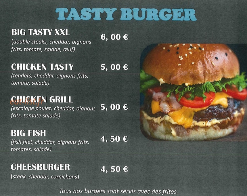 Tasty — carte page 3