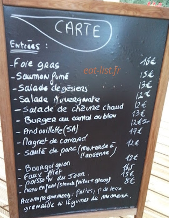 Aux diable au thym — carte page 1