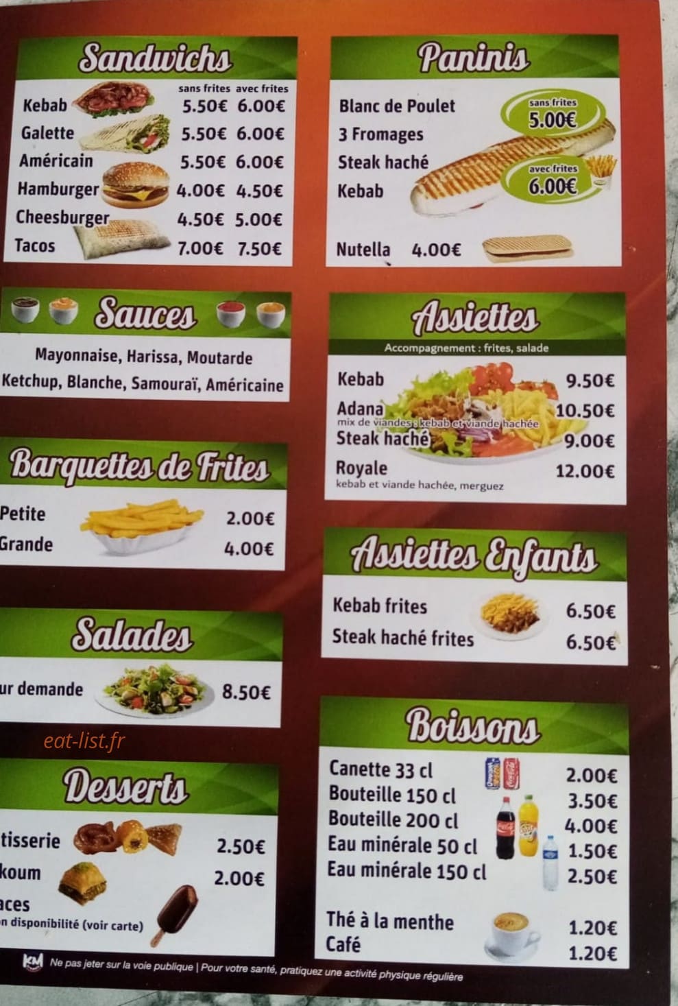 Topkapi kebab — carte page 2