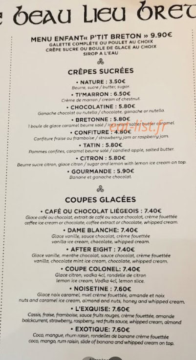 Au Beau Lieu Breton — carte page 2