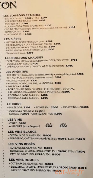 Au Beau Lieu Breton — carte page 3