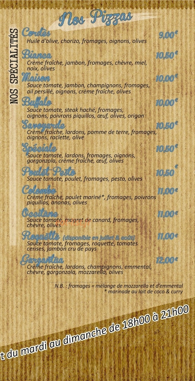 La Pizza — carte page 3