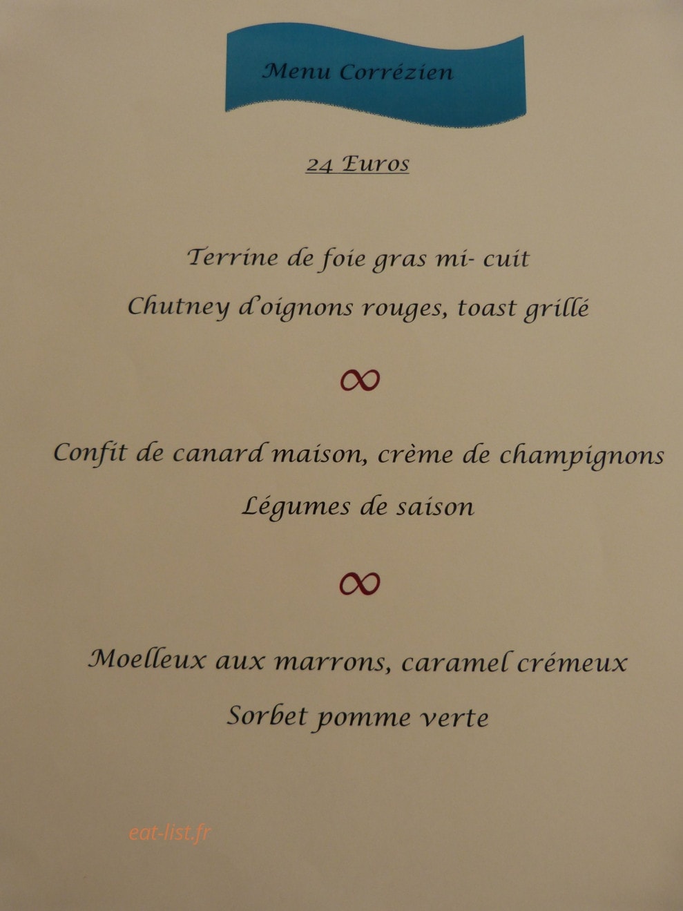 Les Bouchées Doubles — carte page 2