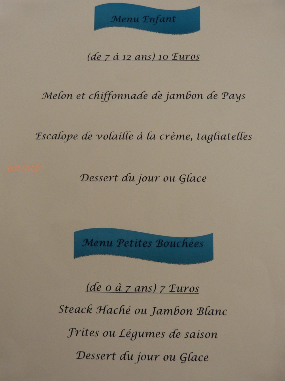 Les Bouchées Doubles — carte page 5