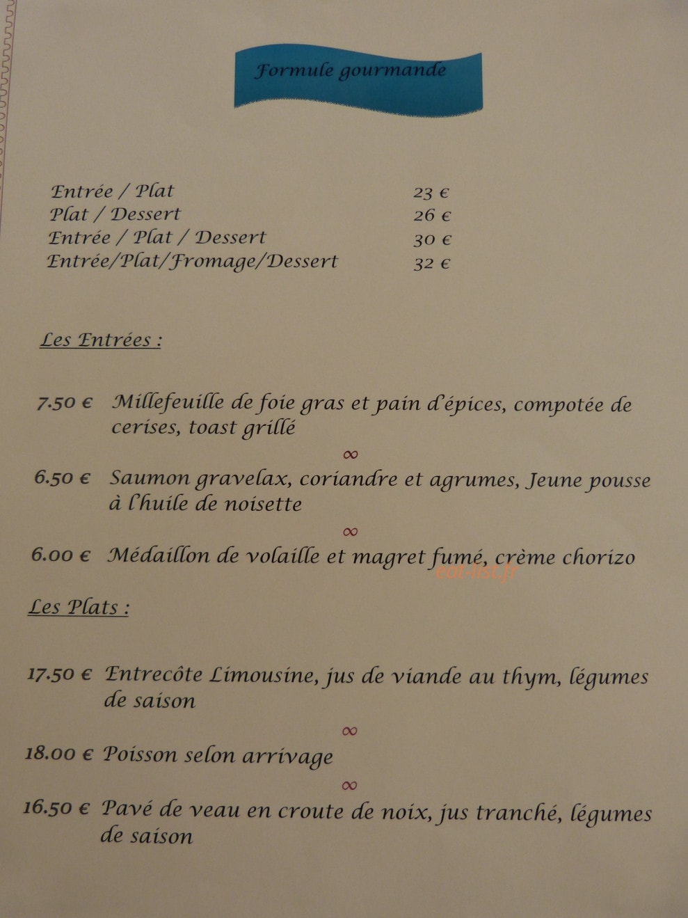 Les Bouchées Doubles — carte page 3