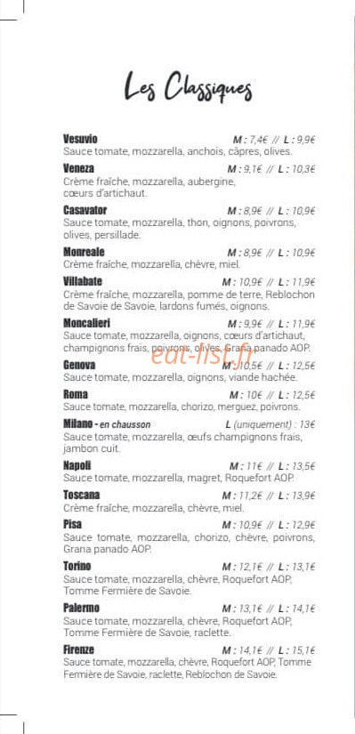 Les Pizzas du Cadet — carte page 2