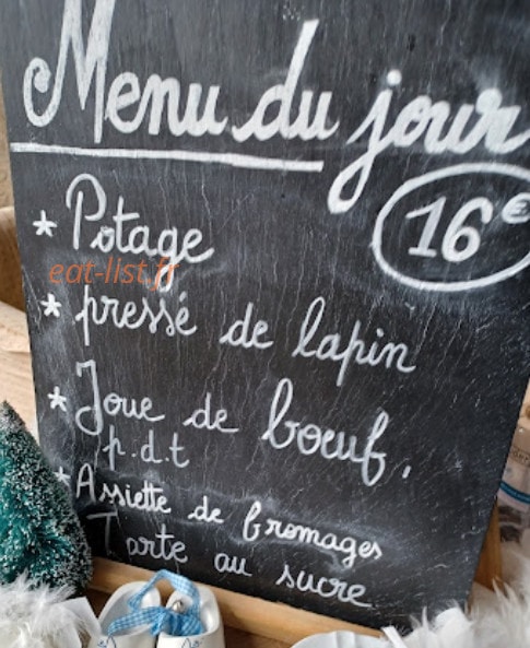 Auberge Le Tacot — carte page 1