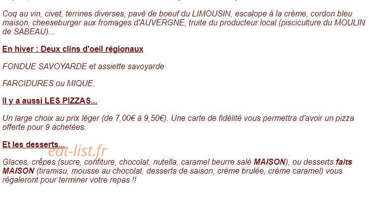 Le Cœur d'Étable — carte page 1