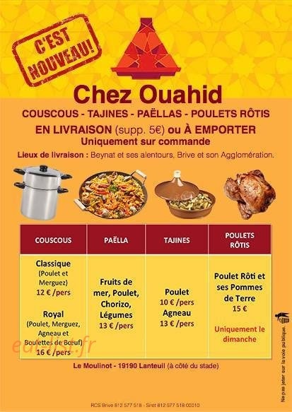 Chez Ouahid — carte page 1