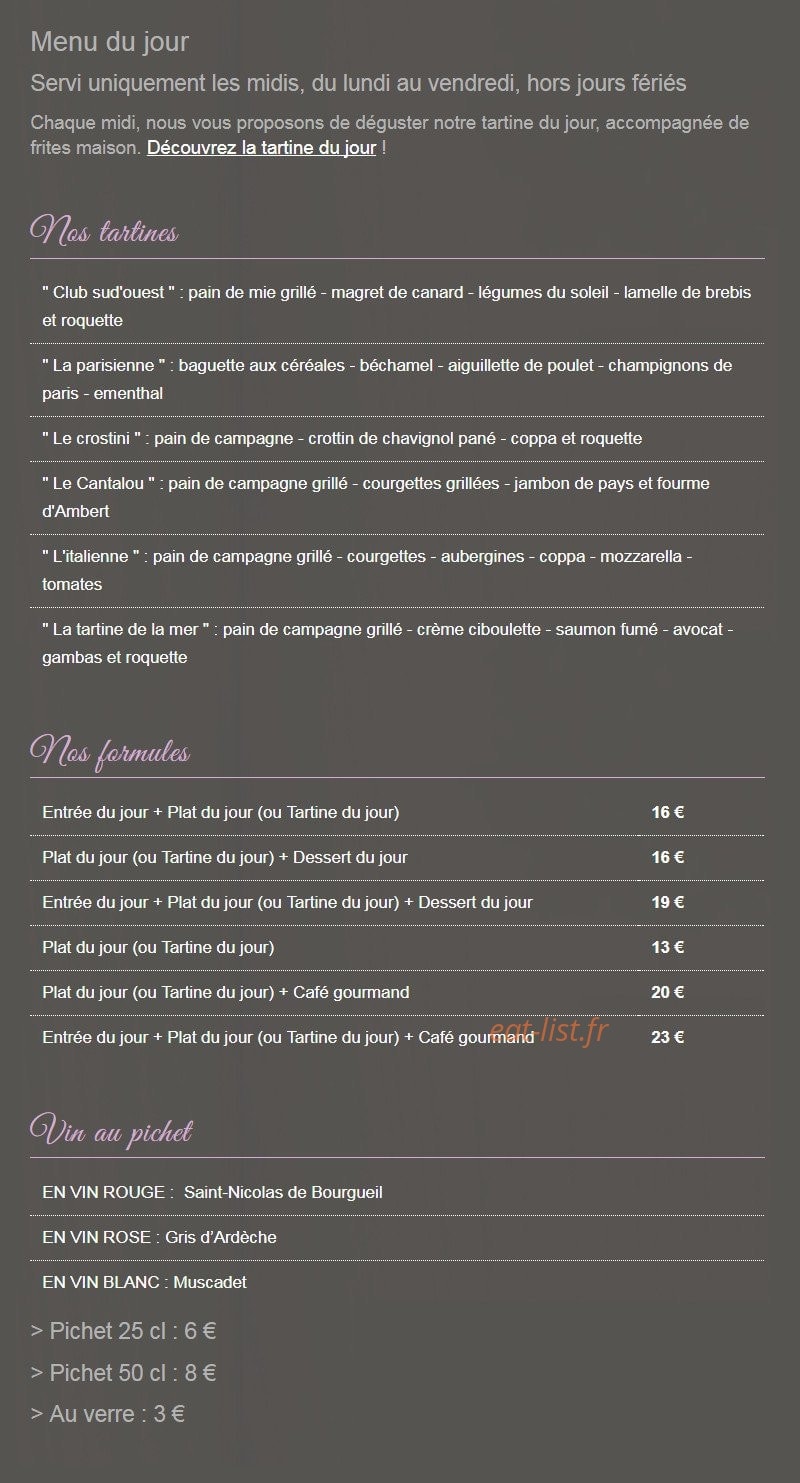 La terrasse des gourmets — carte page 3