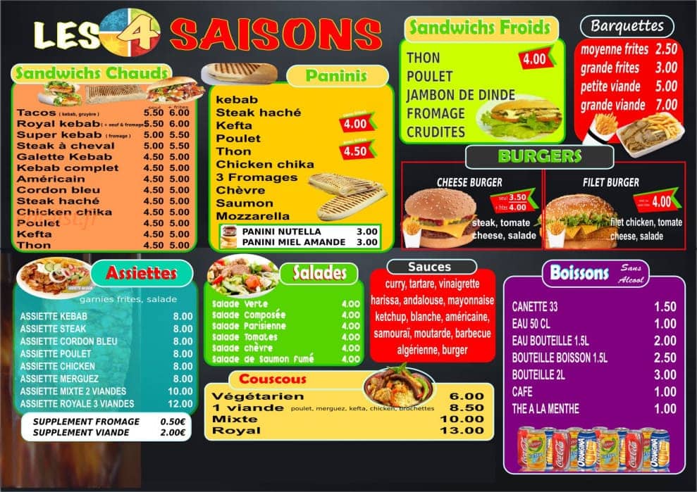 Les 4 Saisons — carte page 2
