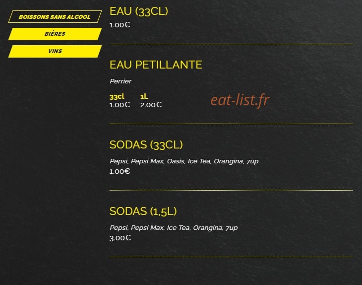 Pizza Yellow — carte page 9
